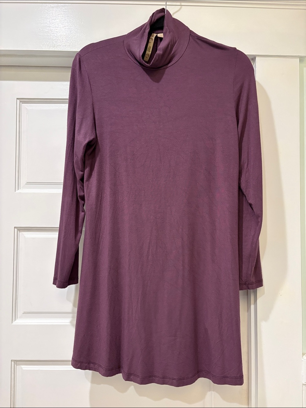 Comfy USA Mauve Long-Sleeve Turtleneck Tunic
